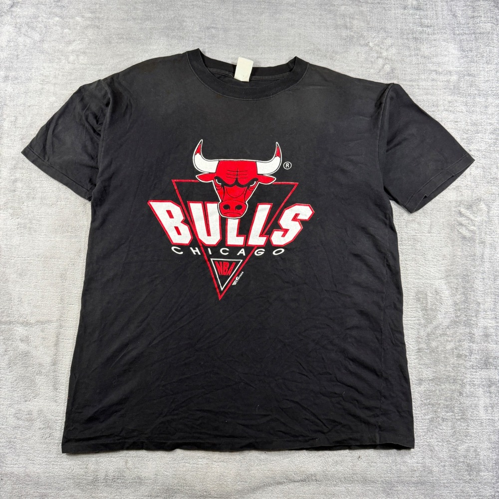 Chicago Bulls Shirt Mens XL Black Vintage 90s NBA Basketball Streetwear Grunge